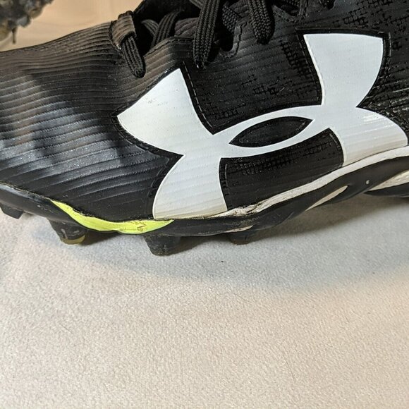 Under Armour Spine Fierce MC Black Mens 10 Football Cleats 1269740-001 White UA - Picture 11 of 15
